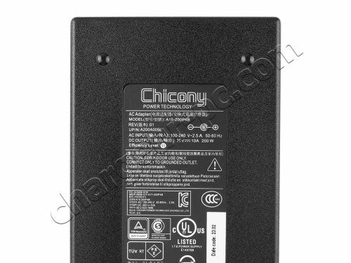 Original 200W MSI Katana A15 AI B8VG AC Adaptateur Chargeur + câble