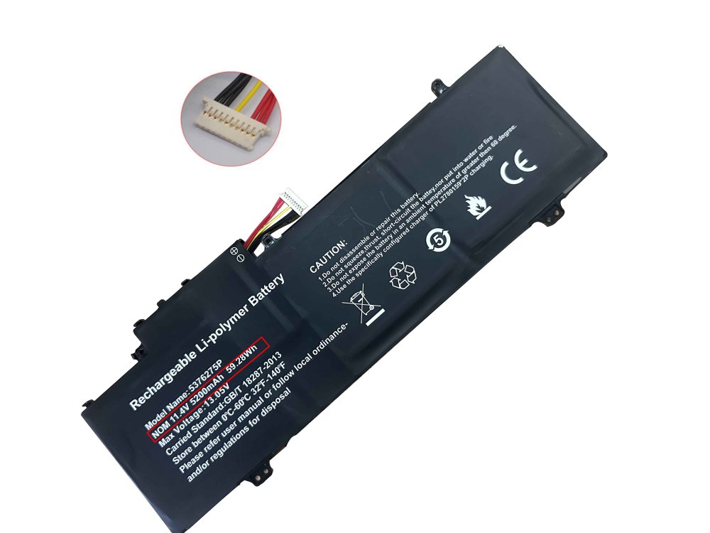 Gateway 5375275P Batterie 5200mAh 59.28Wh