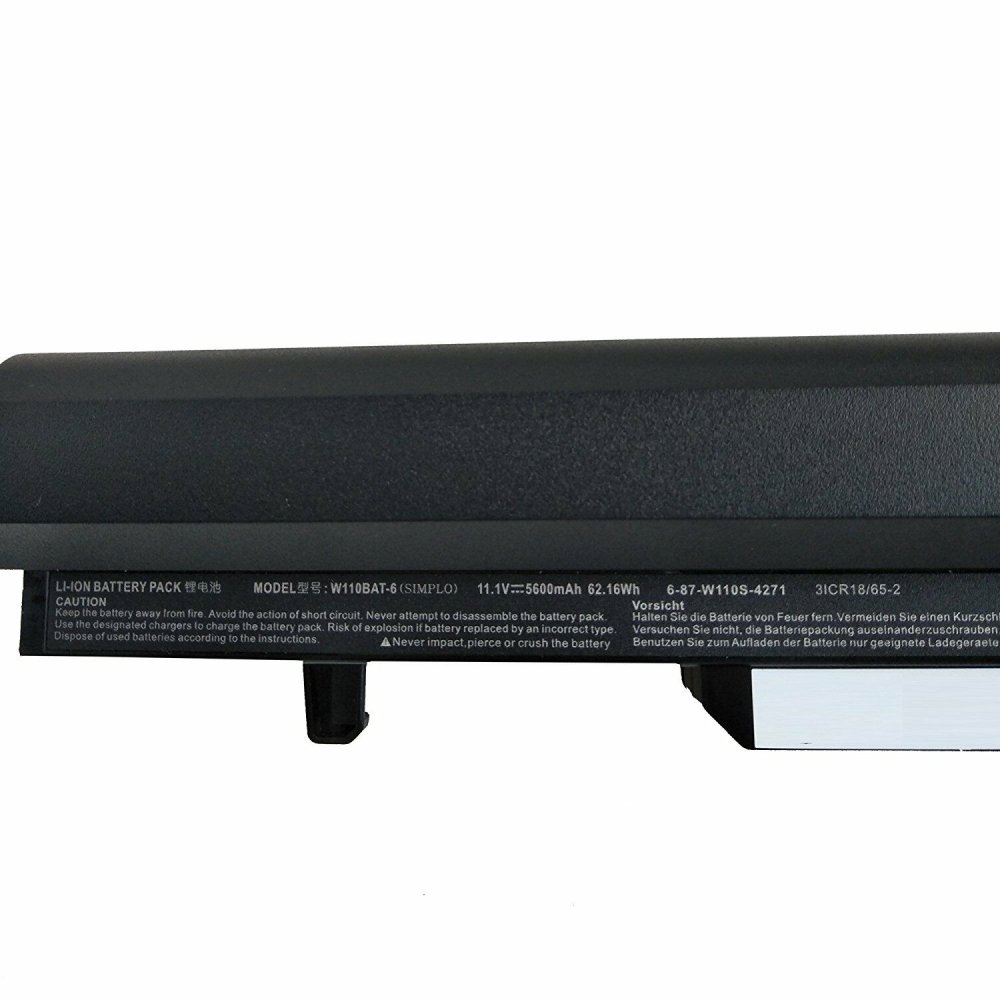 5600mAh 62.16Wh 6 Cellules Clevo W110S Batterie
