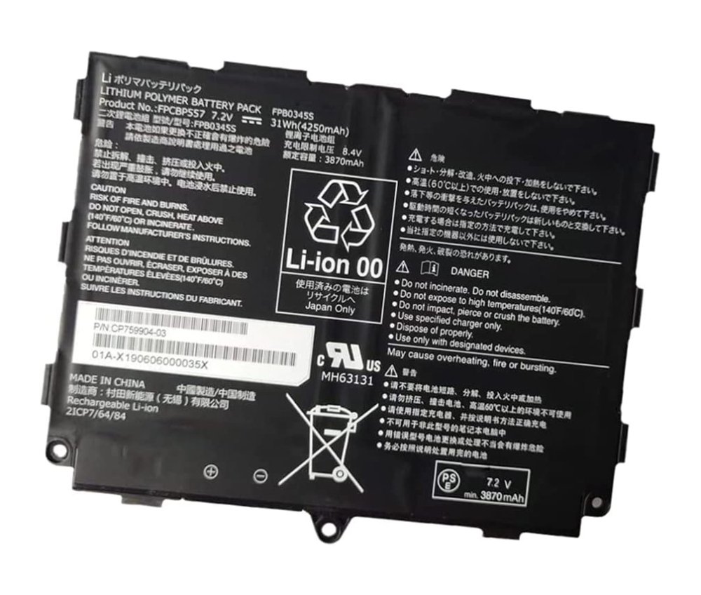 Original Fujitsu CP797438-01 FPB0345S Batterie 4250mAh 31Wh 2-Cellules