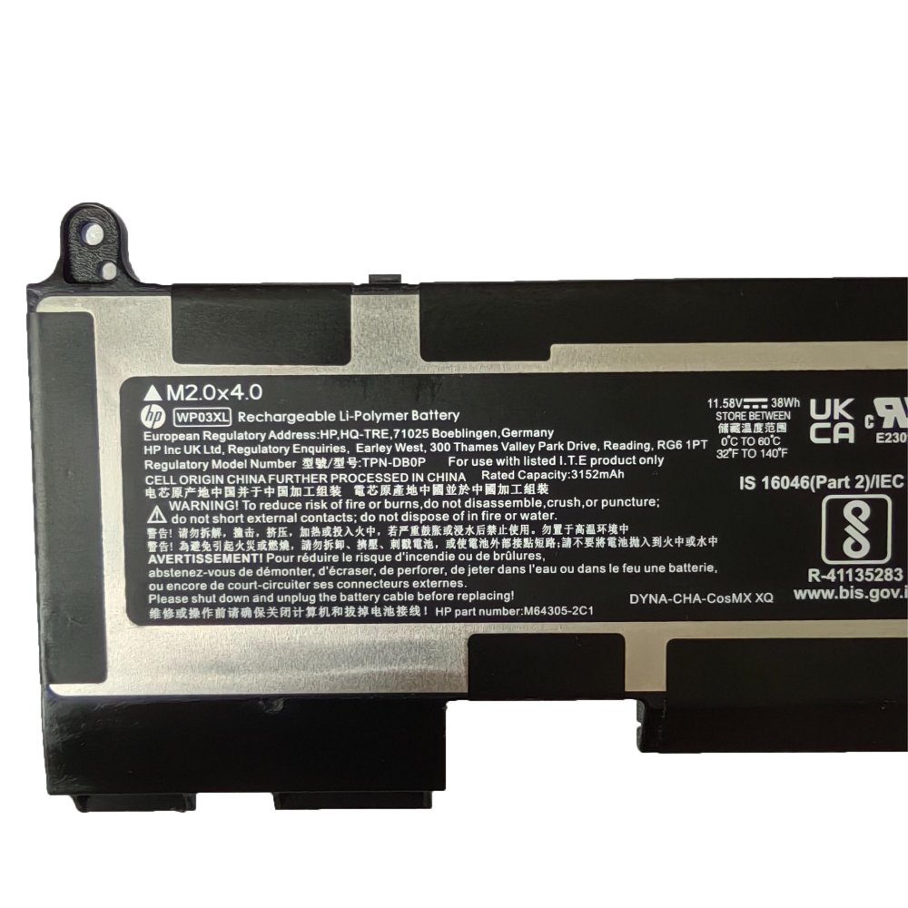 Original HP WP03XL Batterie 3152mAh 38Wh