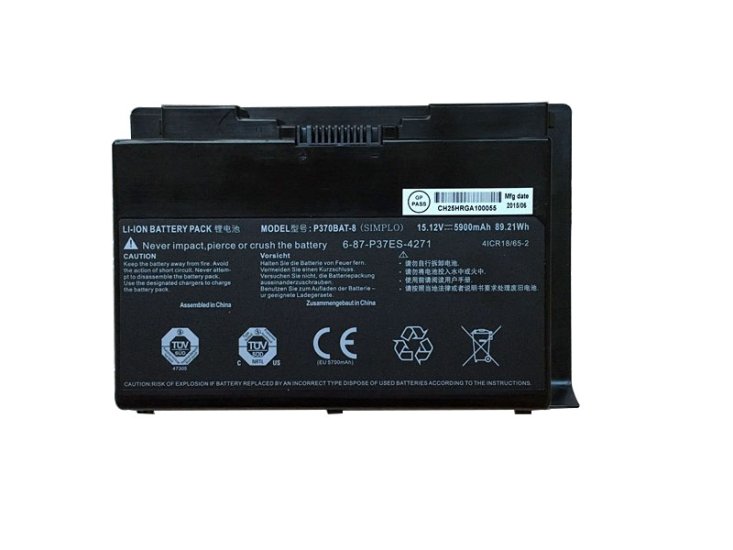 5900mAh 89.21Wh 8 Cellules Schenker XMG P722 Pro Batterie - Cliquez sur l'image pour la fermer