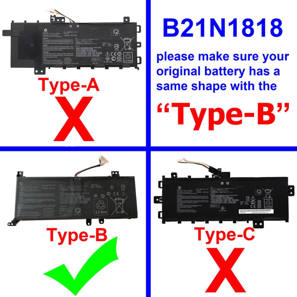 Original 32Wh 4050-4212mAh Asus B21N1818-2 Batterie