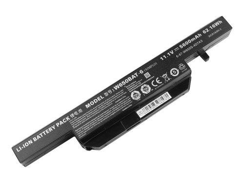 5600mAh 62.16Wh 6 Cell Clevo W650SH Batterie