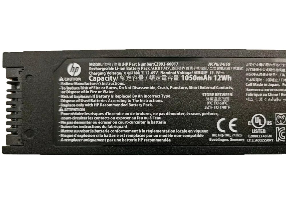 Original Hp Officejet 252 Mobile All-In-One Printer Batterie 1050mAh 12Wh