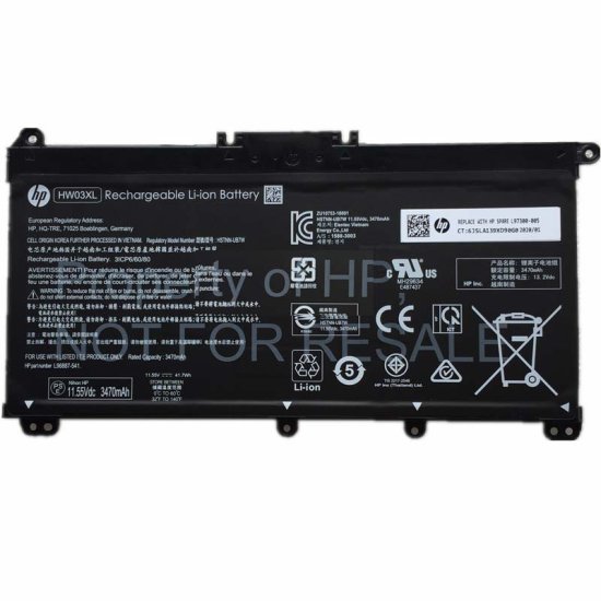 Original HP HW03041XL Batterie 3440mAh 41.04Wh - Cliquez sur l'image pour la fermer