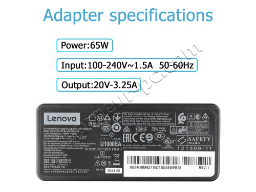 Original 65W Lenovo Yoga 530-14IKB 81EK00CTGE AC Adaptateur Chargeur