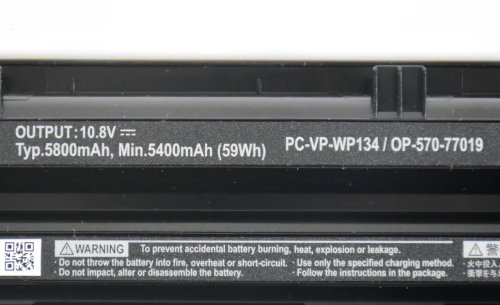 Original NEC PC-VP-WP134 PC-VP-WP135 Batterie 5800mAh 59Wh 6 Cellules