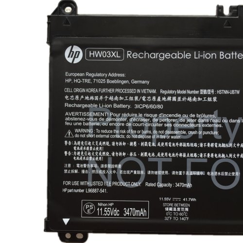 Original HP HW03041XL Batterie 3440mAh 41.04Wh