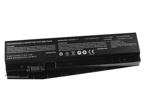 5300mAh 62Wh 6-Cell Batterie Clevo N855HK