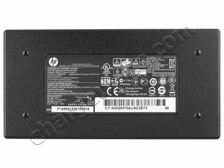 120W Original AC Adaptateur Chargeur pour HP Envy TouchSmart 15-j011tx - Cliquez sur l'image pour la fermer