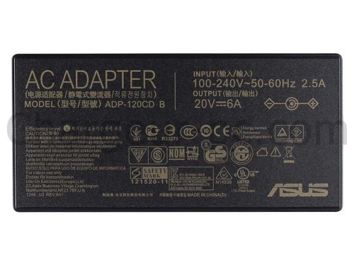 Original 120W Asus A17-120P2A AC Adaptateur Chargeur