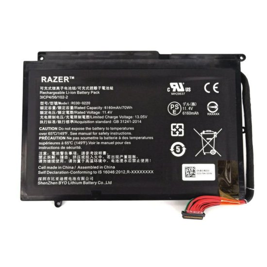 Original Razer Blade Pro 17 LATE 2017 Batterie 6160mAh 70Wh - Cliquez sur l'image pour la fermer