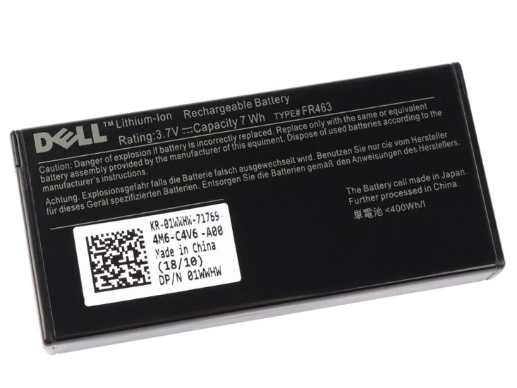 7Wh Batterie Original Dell Poweredge Perc 5i 6i - Cliquez sur l'image pour la fermer