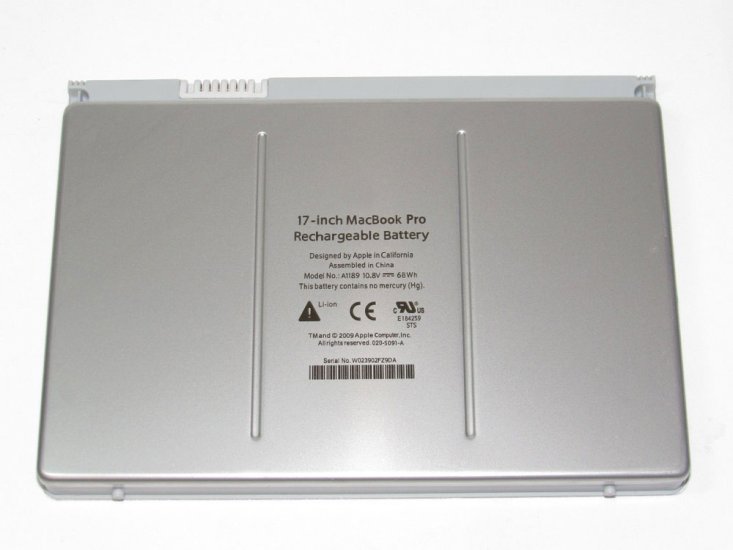 68Wh Batterie Apple MacBook Pro 17 MA611B/A - Cliquez sur l'image pour la fermer