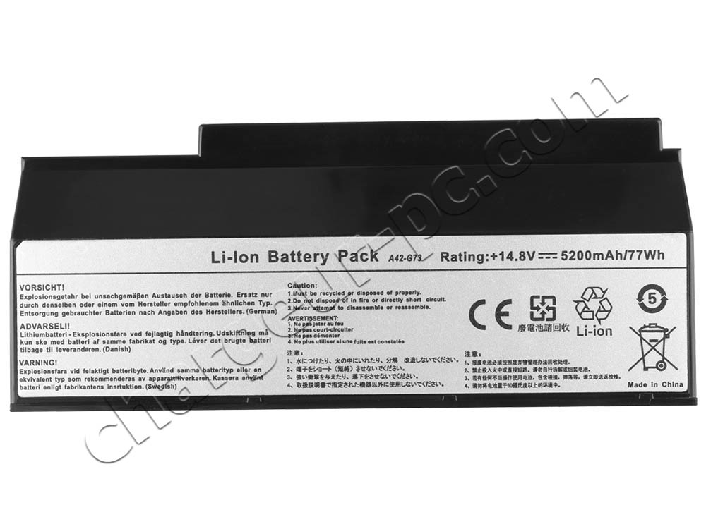 5200mAh Batterie pour Asus G73SW-91136Z G73SW-91210V G73SW-A1 G73SW-A2