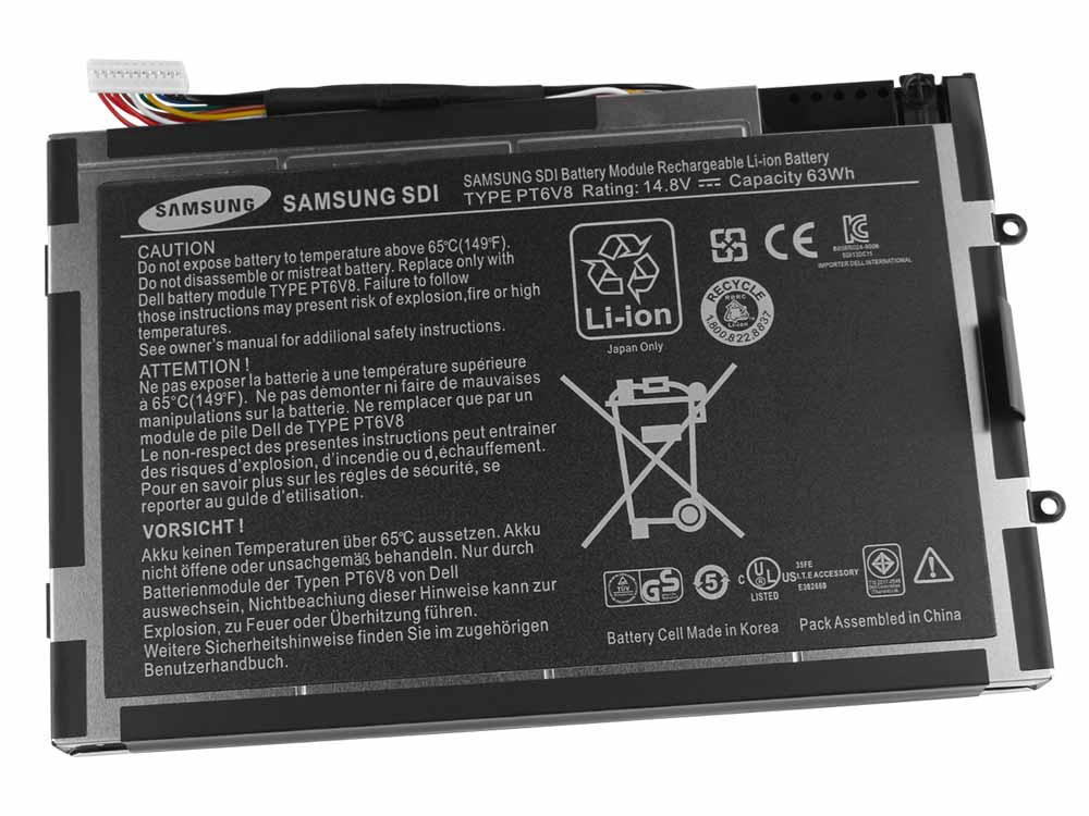 63Wh Batterie Original pour Alienware M14x M14x R1 M14x R2