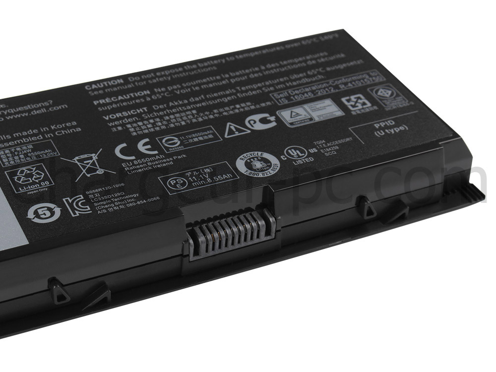 97Wh Batterie Original pour Dell F334W 451-BBGO H1MNH