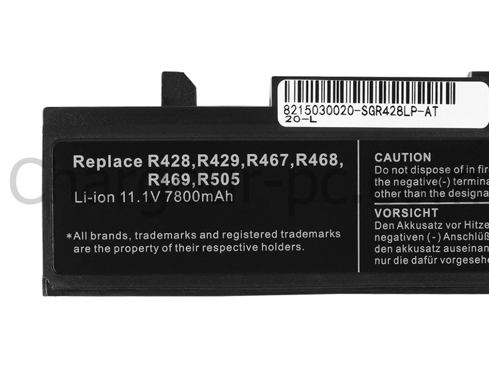 7800mAh Batterie Original pour Samsung RV711-S01 RV711-A04 RV711-A03