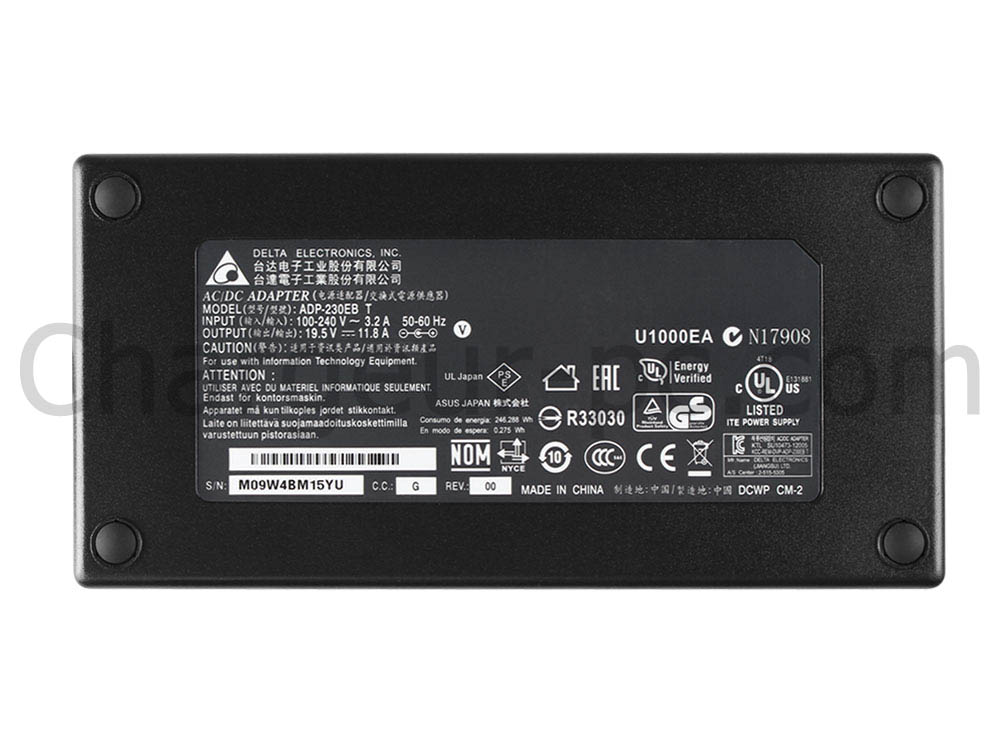 230W Acer ConceptD 5 CN516-72G-74KQ AC Adaptateur Chargeur + câble