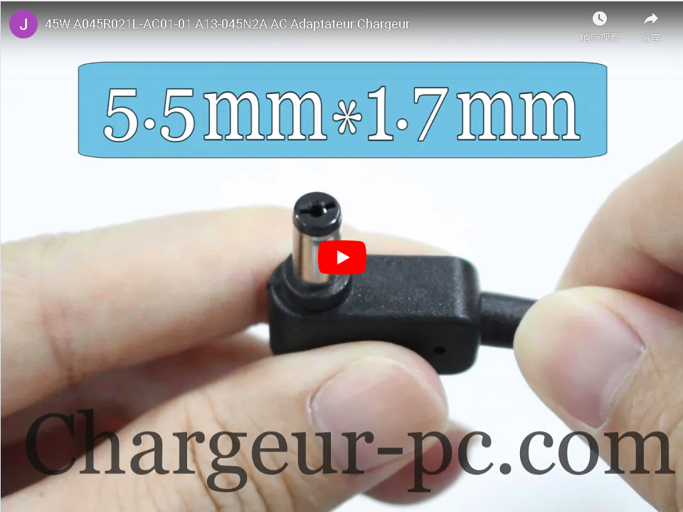 45W Original AC Adaptateur Chargeur Acer A13-045N2A A045R021L-AC01-01