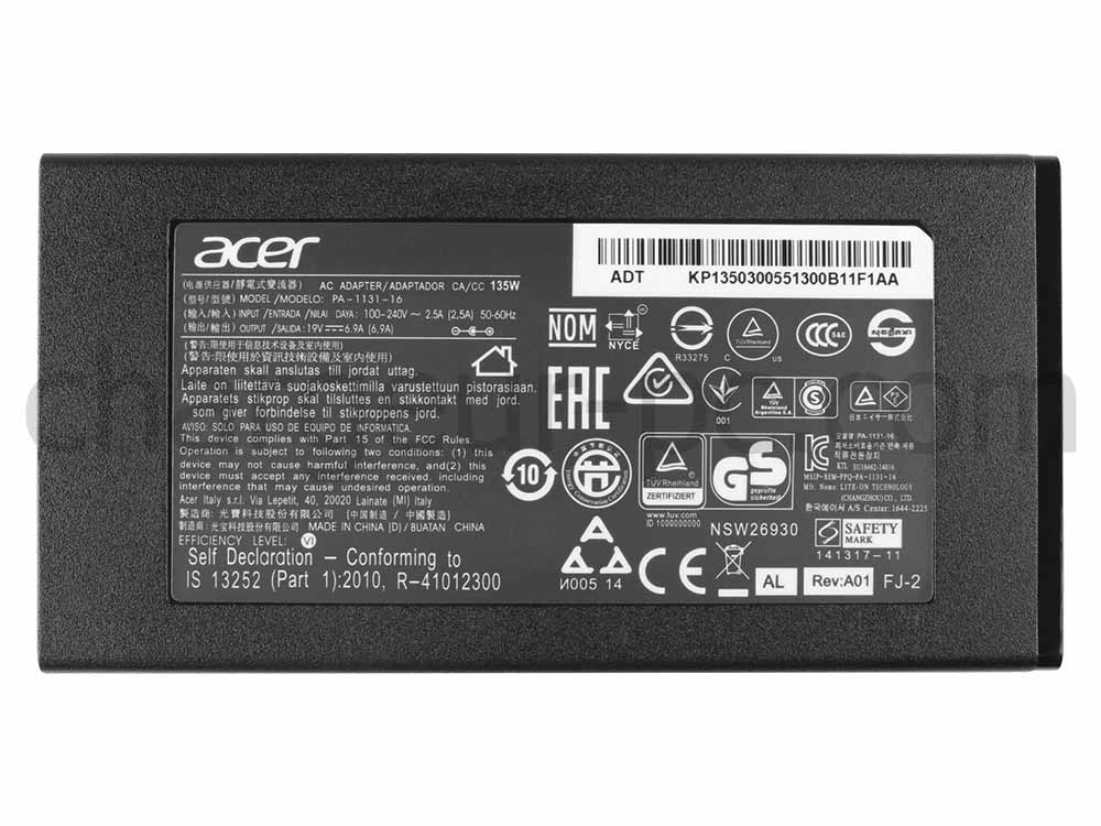 135W Acer Nitro 5 AN517-52 AC Adaptateur Chargeur + câble