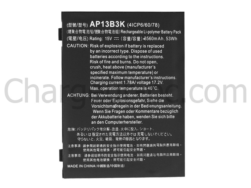 Original 53Wh Acer Aspire V3-572G Batterie