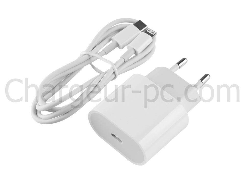 20W USB-C AirPods with Wireless Charging Case (2nd generation) AC Adaptateur Chargeur