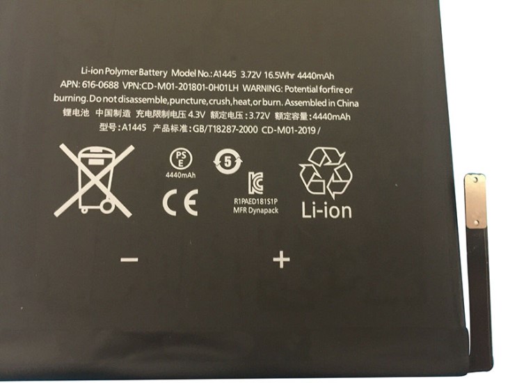 4440mAh 16.5Wh Apple A1432 Batterie