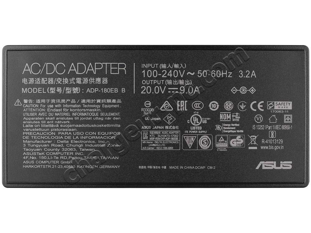 Original 180W Rectangle Conn Asus ROG Zephyrus G14 GA403 GA403UV AC Adaptateur Chargeur + câble