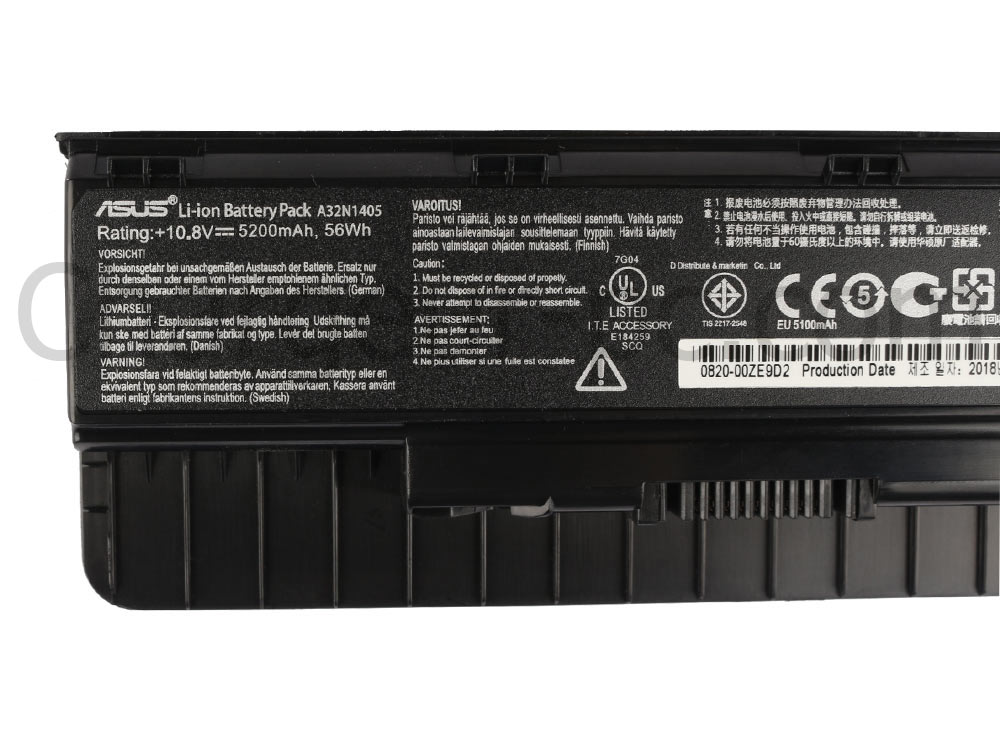 56Wh Batterie pour Asus N751JK