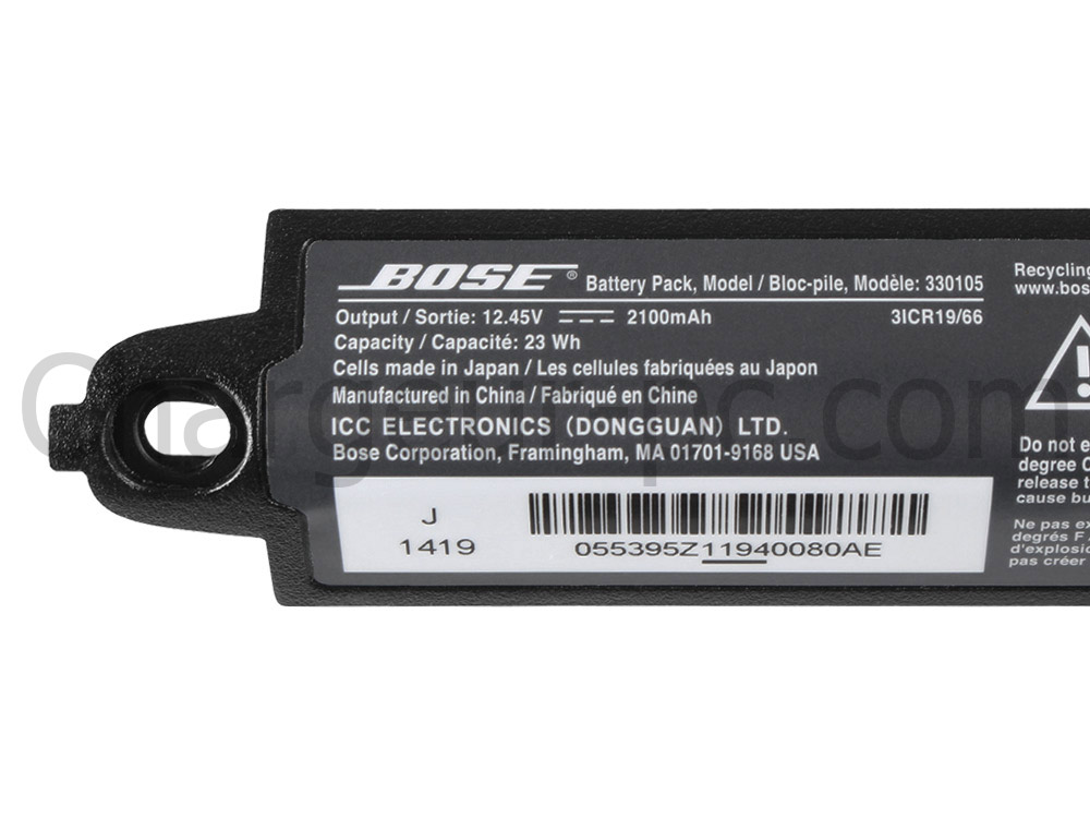 2330mAh 23Wh Batterie Bose Soundlink III 330107 330107A
