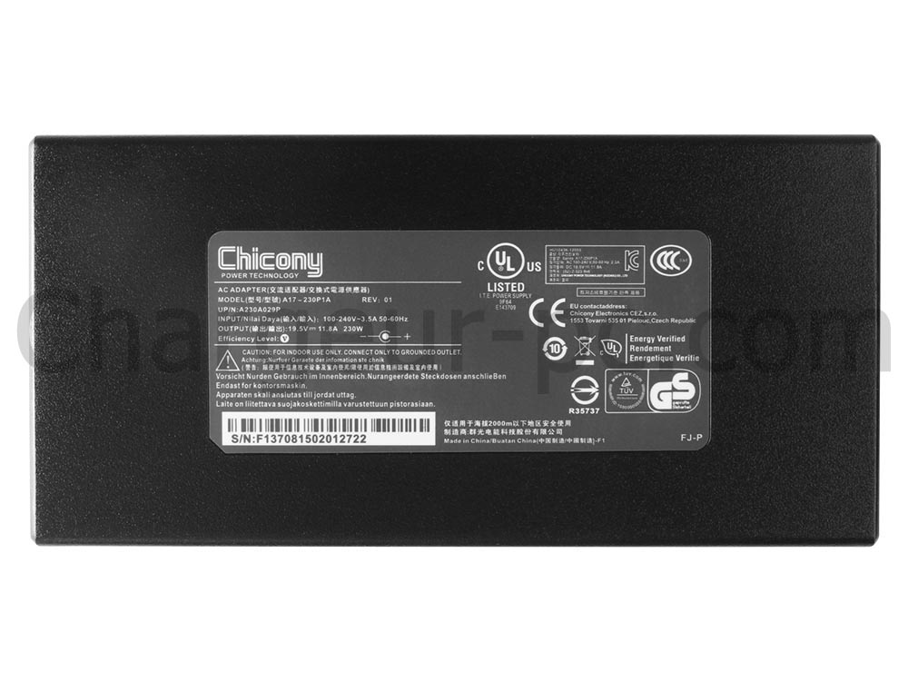 230W MSI Creator Z16P B12UGST-042 AC Adaptateur Chargeur + Câble