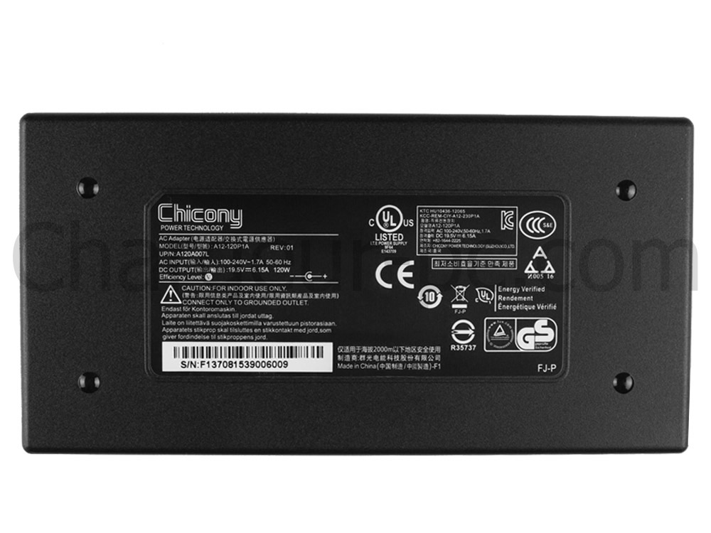 120W Slim Medion Akoya X7811 (MD 97532) AC Adaptateur Chargeur + Câble