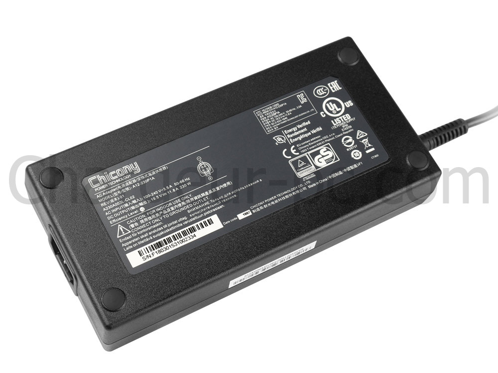 230W AC Adaptateur Chargeur Clevo 43-D90F0-020