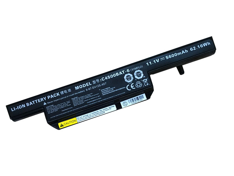 5600mAh 62.16Wh 6 Cell Clevo T510x W258BUQ Batterie