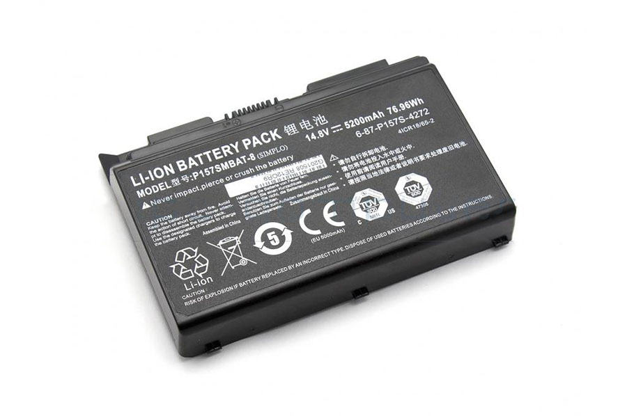 5200mAh 76.96Wh 8 Cell Clevo P157SM Batterie