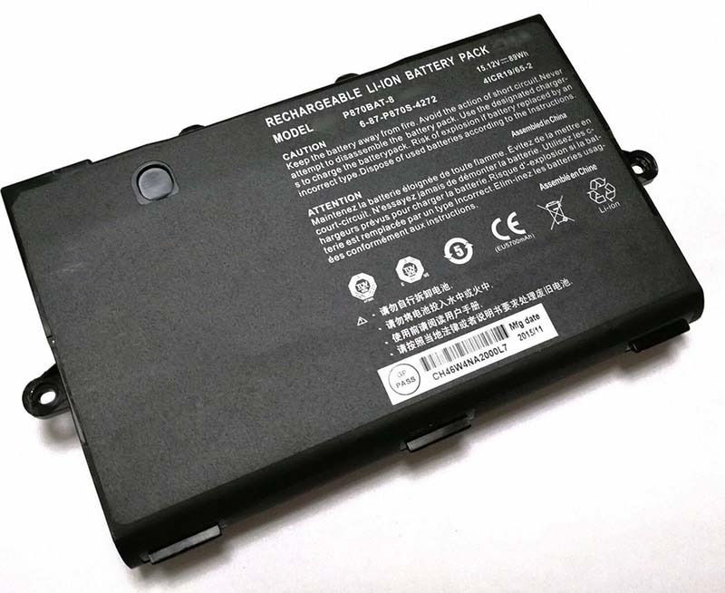 6000mAh 89Wh 8 Cell Clevo 6-87-P870S-4273A Batterie