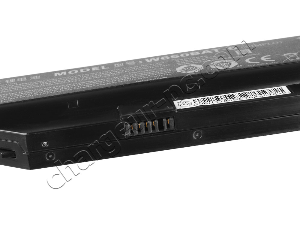 5600mAh 62.16Wh 6 Cell Clevo W650SH Batterie