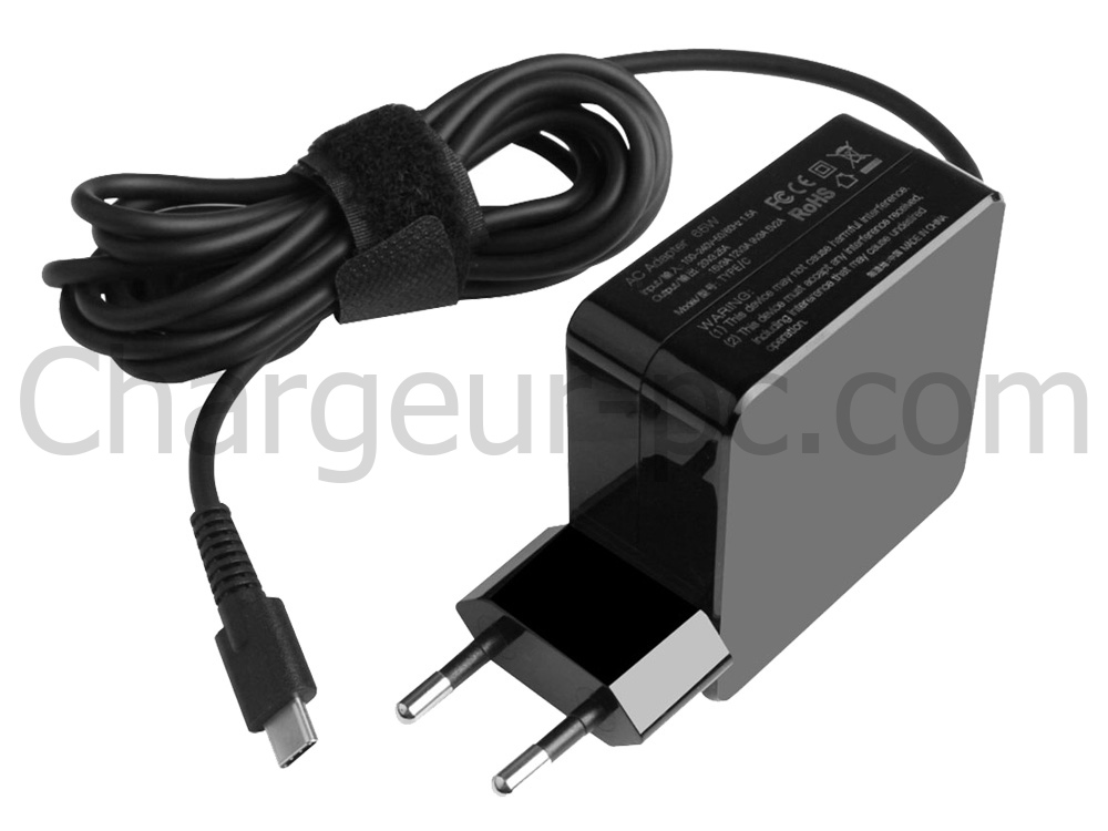 65W USB-C Dell Inspiron 14 7440 2-in-1 AC Adaptateur Chargeur