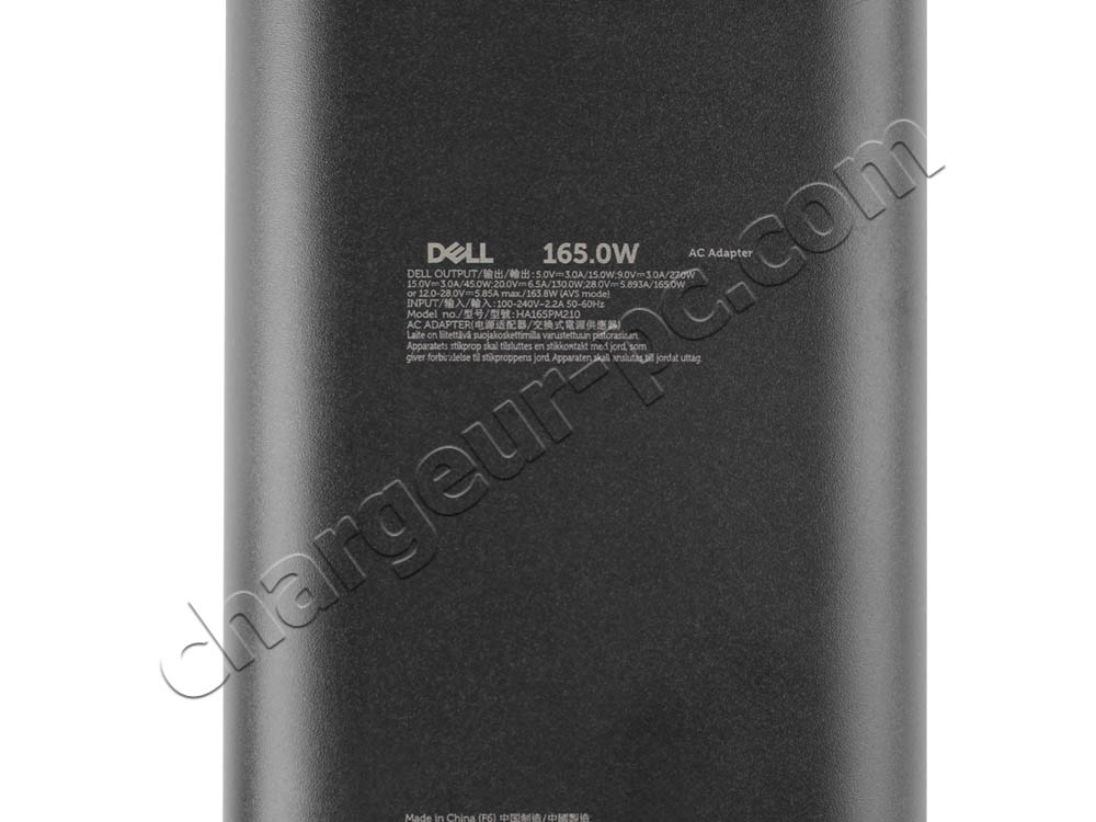 Original 165W USB-C Dell Precision 5690 AC Adaptateur Chargeur + câble
