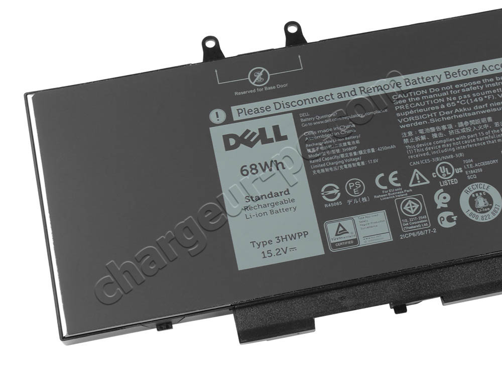 4250mAh 68Wh Batterie Dell Latitude 5510 P80F002