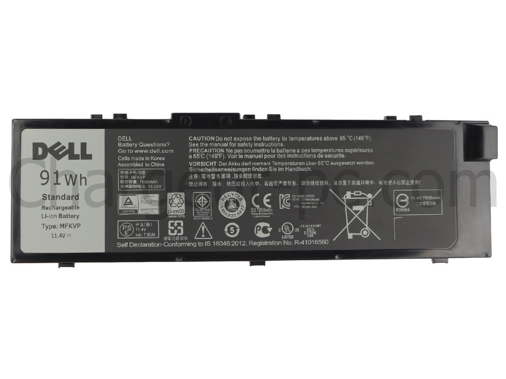 Original 91Wh Batterie Dell 0FNY7 0RDYCT 0TWCPG
