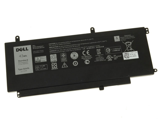 Original 43Wh Dell D2VF9 Batterie - Cliquez sur l'image pour la fermer