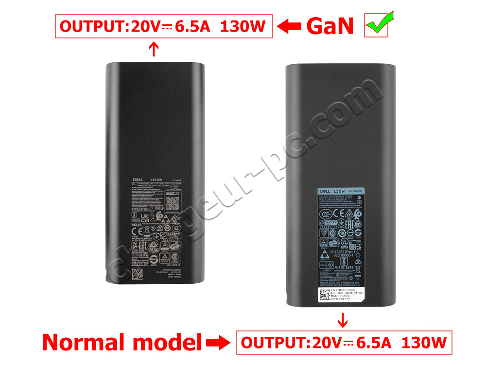Original 130W USB-C Dell Precision 3590 AC GaN Adaptateur Chargeur + câble