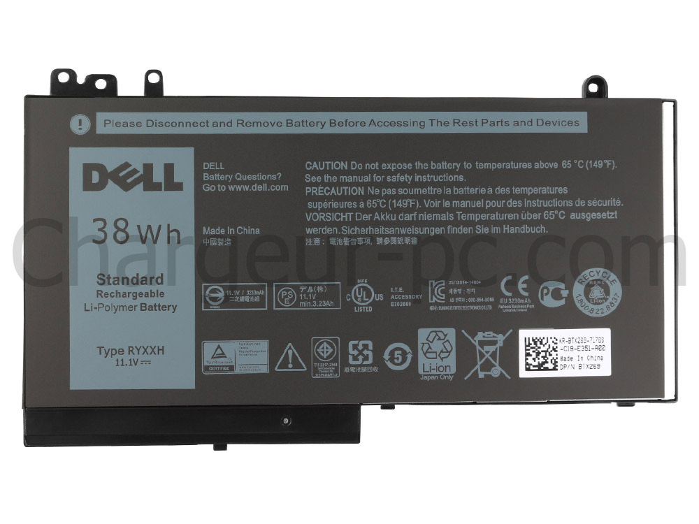 Original 38Wh Batterie Dell 5TFCY VYXTW 9P4D2 VVXTW