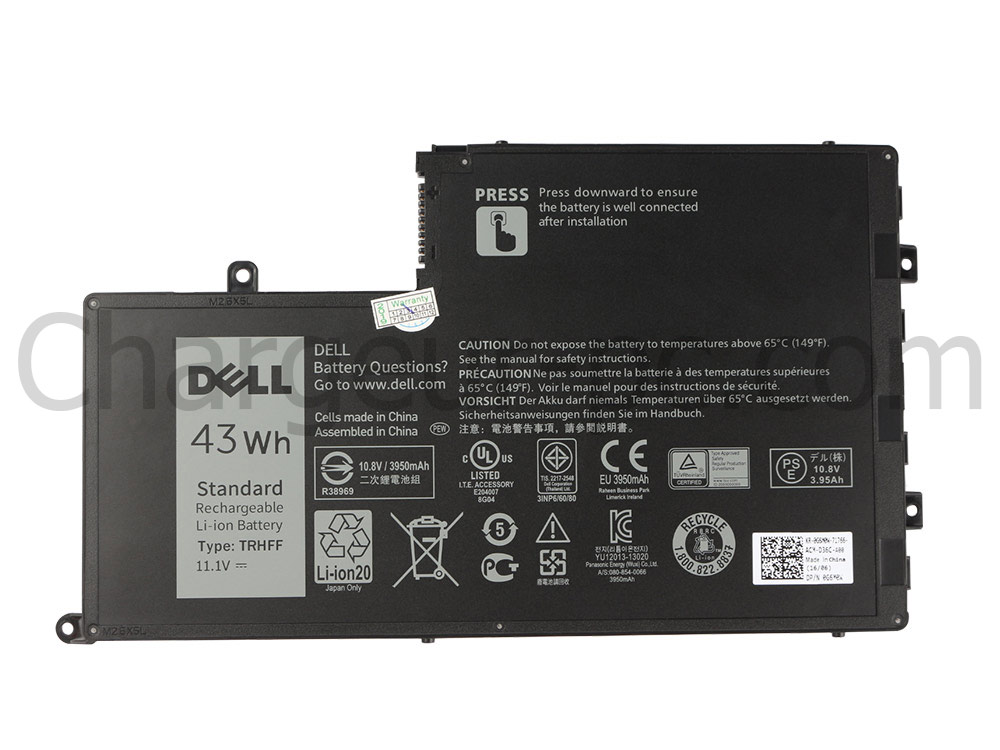 Original 43Wh Dell 1V2F6 Batterie