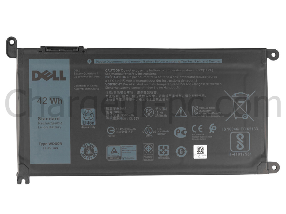 42Wh Original Batterie Dell Inspiron 17 5770 P35E001