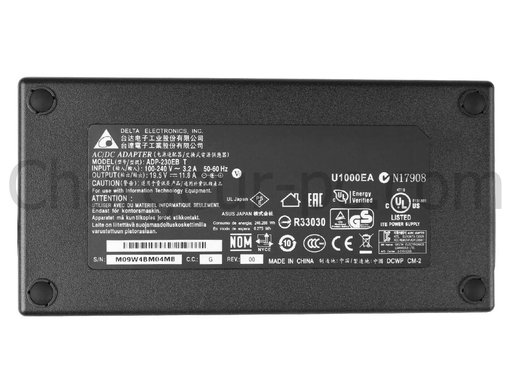 230W AC Adaptateur Chargeur Acer Predator PT515-52