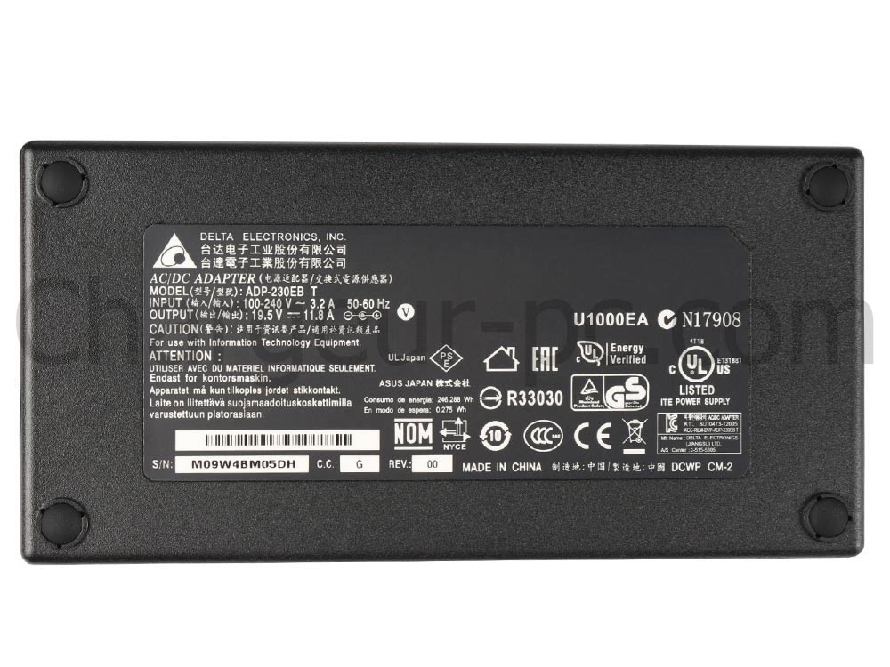 Chargeur Original Asus G750JZ-T4068H G750JZ-DS71 230W